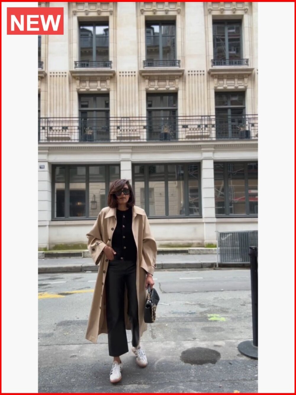 Womens Long Trench Coat Single Breasted Oversized Windproof Classic Lapel Fall - Picture 7 of 7
